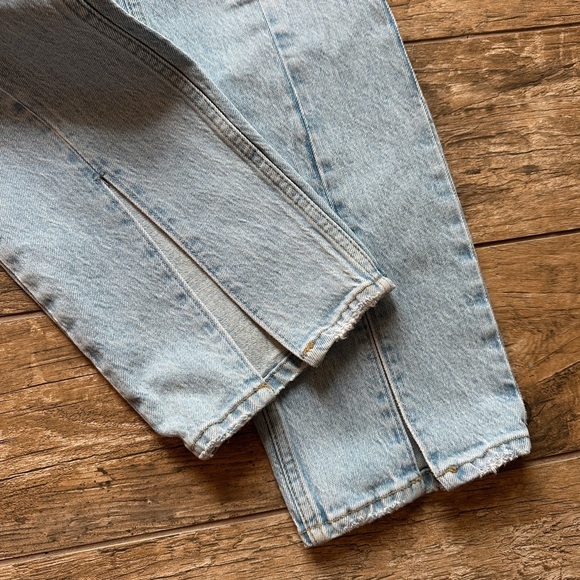 Abercrombie The 90s Straight Ultra High Rise split ankle 23 000R curve love - Picture 3 of 8